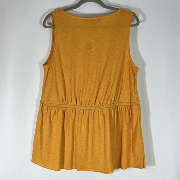 Love & Legend Mustard Yellow Ruffle Tank Top NWT - Picture 8 of 9